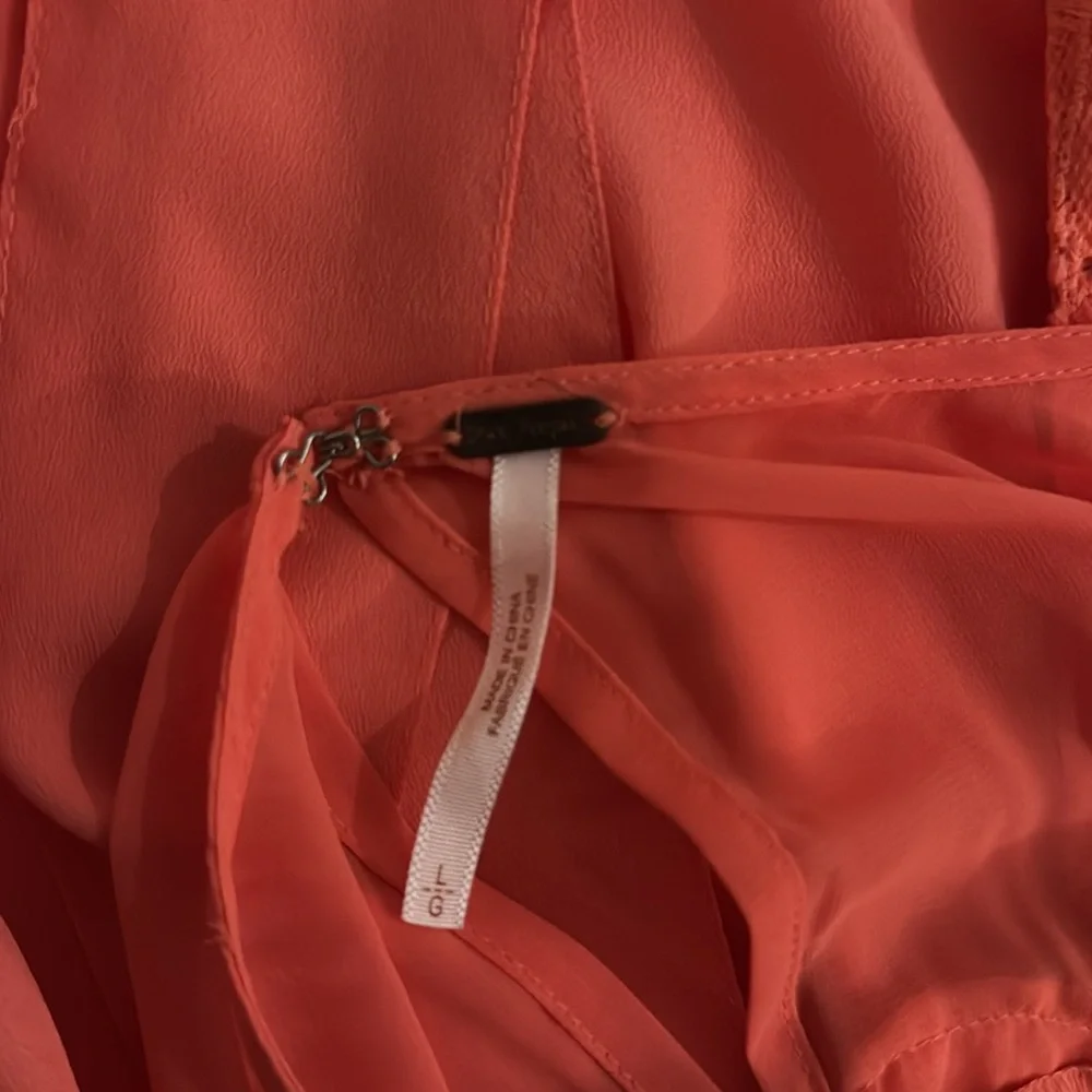 Free People Orange Dress 👗 L - Picture 5 of 8